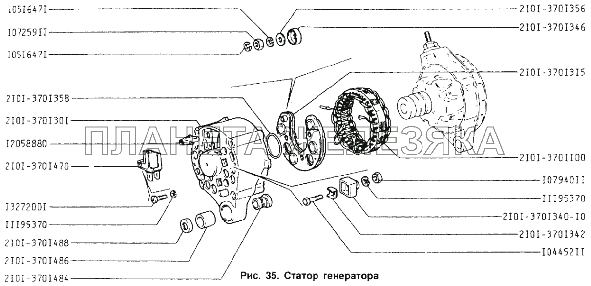 Статор генератора ИЖ 2126