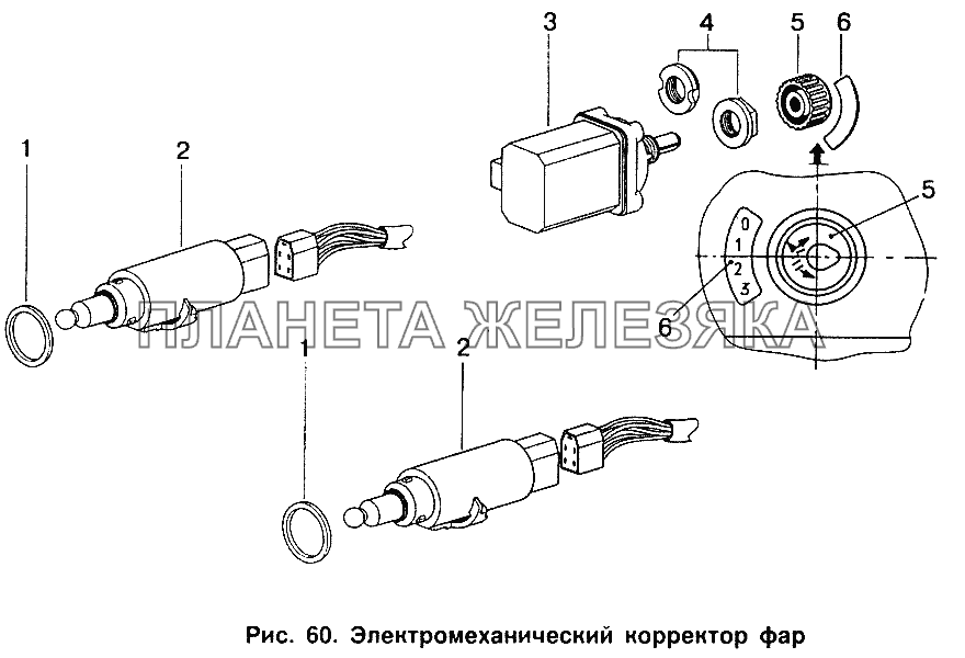 Электромеханический корректор фар ИЖ 2126