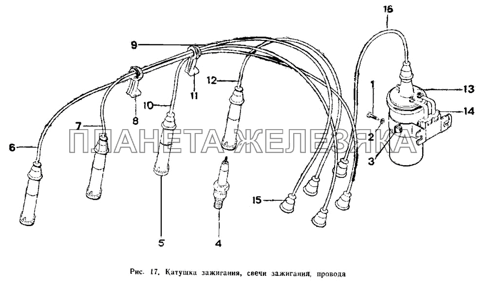 Катушка зажигания, свечи зажигания, провода ИЖ 2126