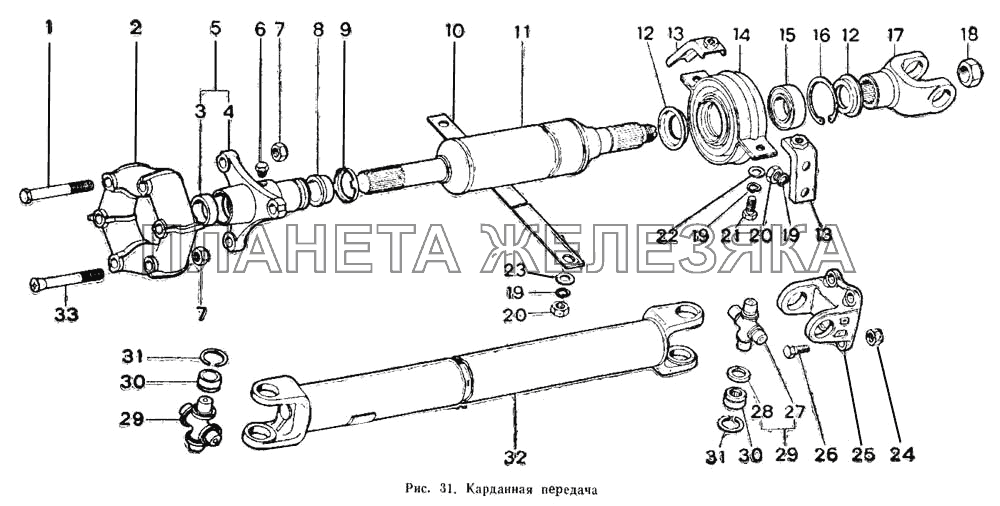 Карданная передача ИЖ 2126