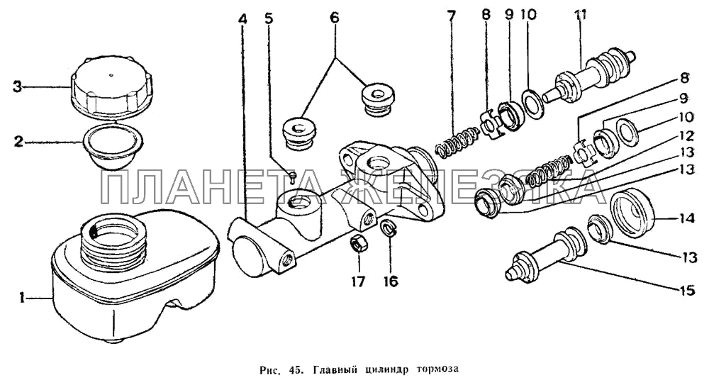 Главный цилиндр тормоза ИЖ 2126