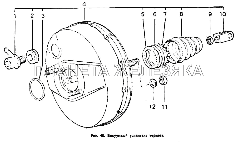 Вакуумный усилитель тормоза ИЖ 2126