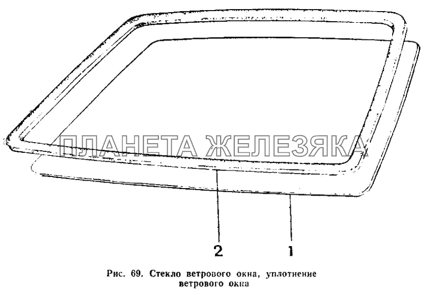 Стекло ветрового окна, уплотнение ветрового окна ИЖ 2126