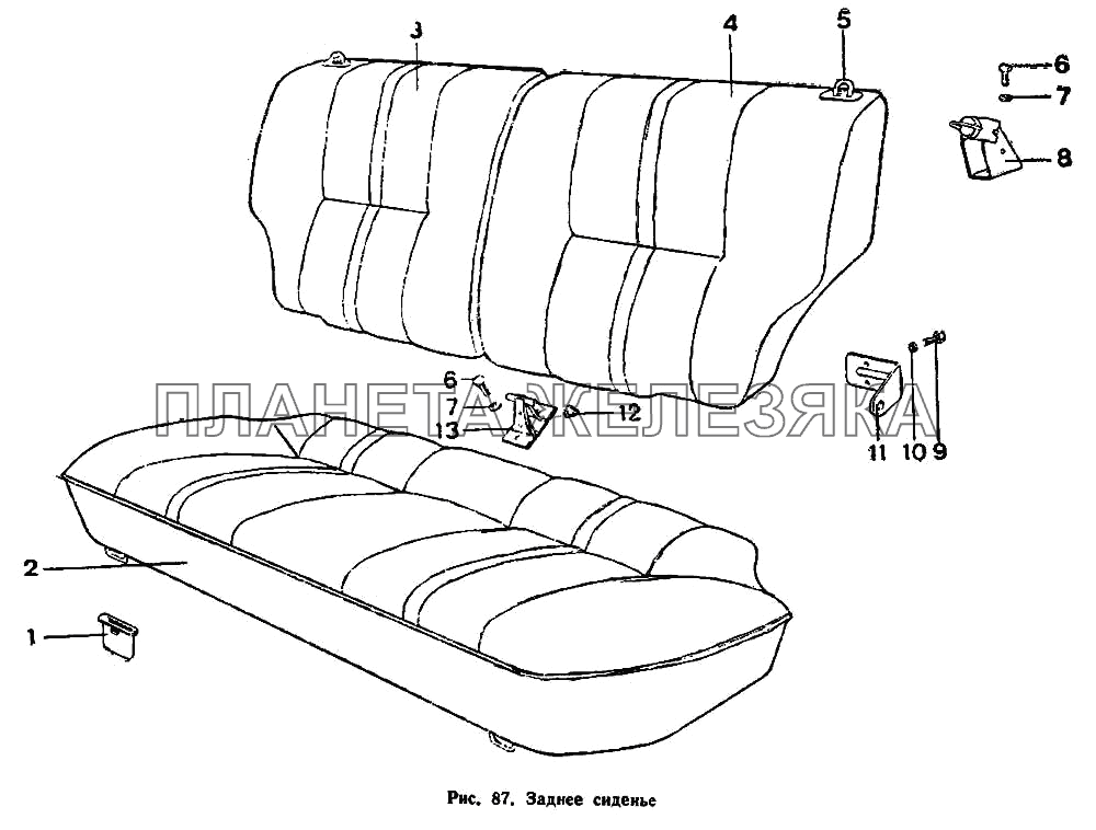 Заднее сиденье ИЖ 2126