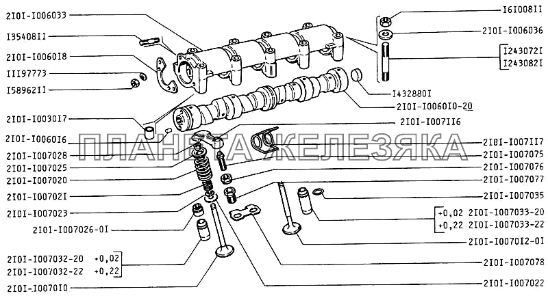 Механизм газораспределительный ИЖ 2126 с двигателем ВАЗ