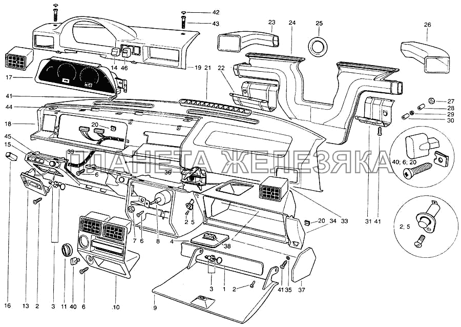 Панель приборов ИЖ 2126 с двигателем ВАЗ