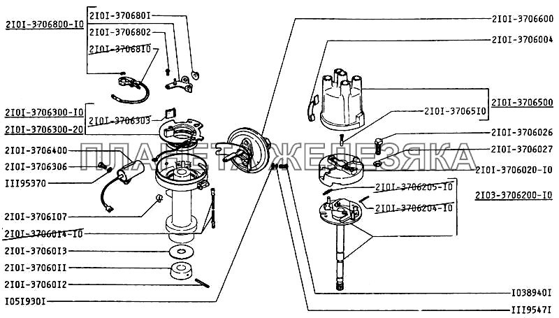 Распределитель зажигания ИЖ 2126 с двигателем ВАЗ