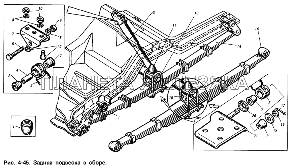 Задняя подвеска в сборе ИЖ 2715