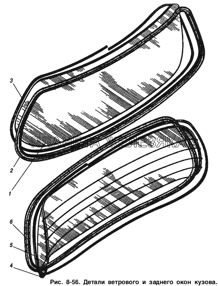 Детали ветрового и заднего окон кузова ИЖ 2715