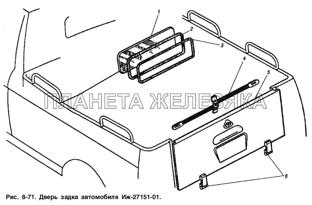 Дверь задка автомобиля ИЖ-27151 -01 ИЖ 2715