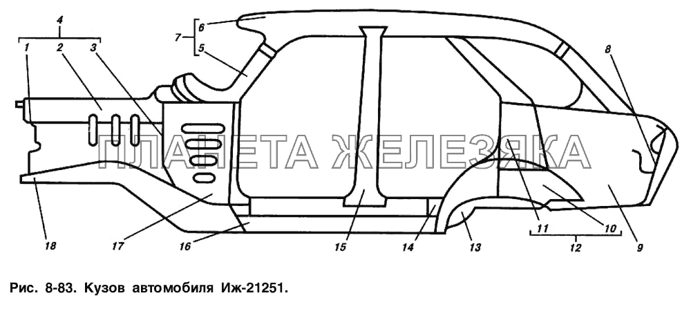 Кузов автомобиля ИЖ-21251 ИЖ 2715