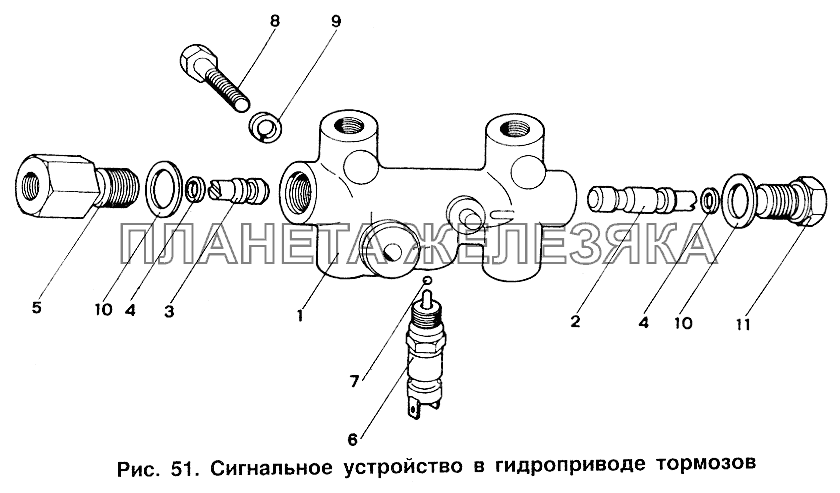 Сигнальное устройство в гидроприводе тормозов ИЖ 2717