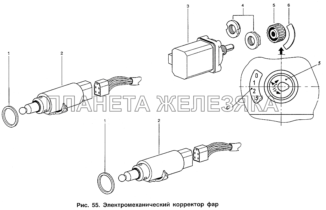 Электромеханический корректор фар ИЖ 2717