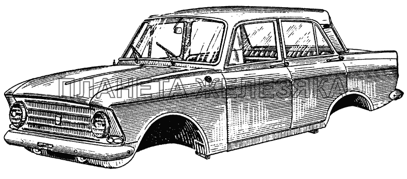 Кузов в сборе модели 412 ИЖ 412