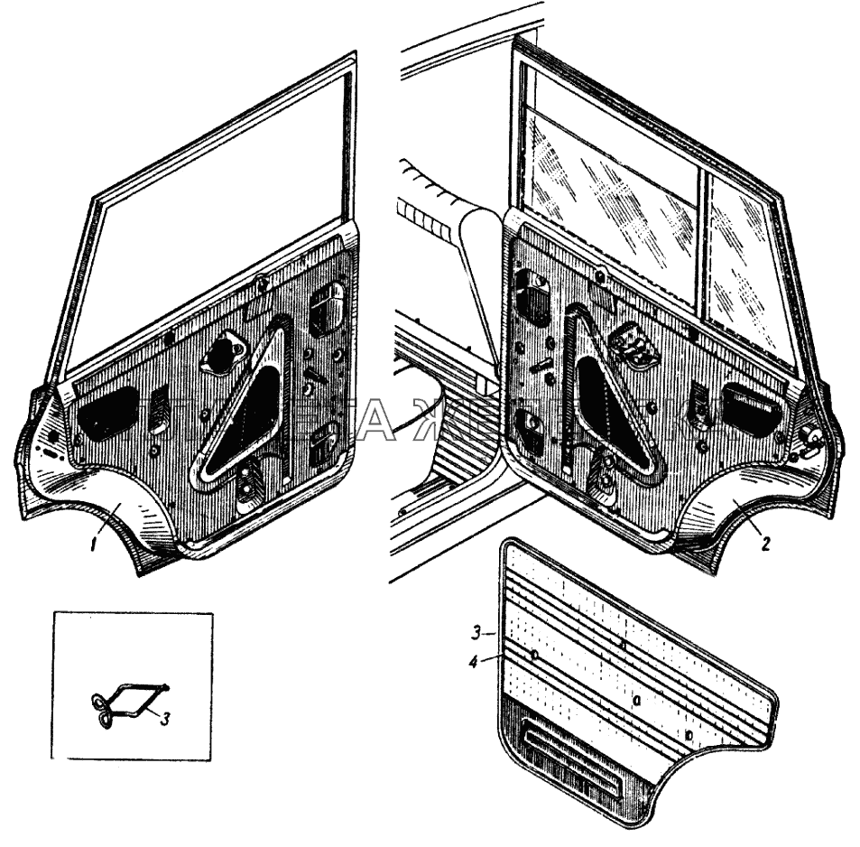 Задняя дверь кузова модели 427 ИЖ 412