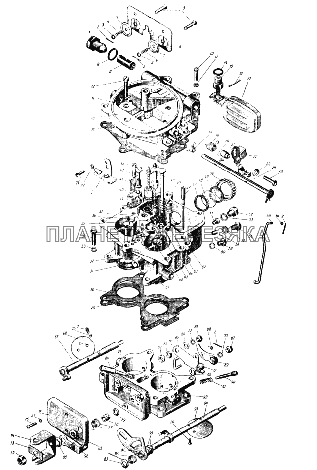 Детали карбюратора ИЖ 427