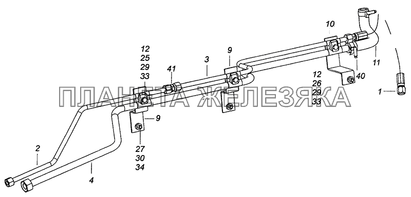 5308-3400018-10 Установка трубопроводов КамАЗ-4308 (Евро 4)