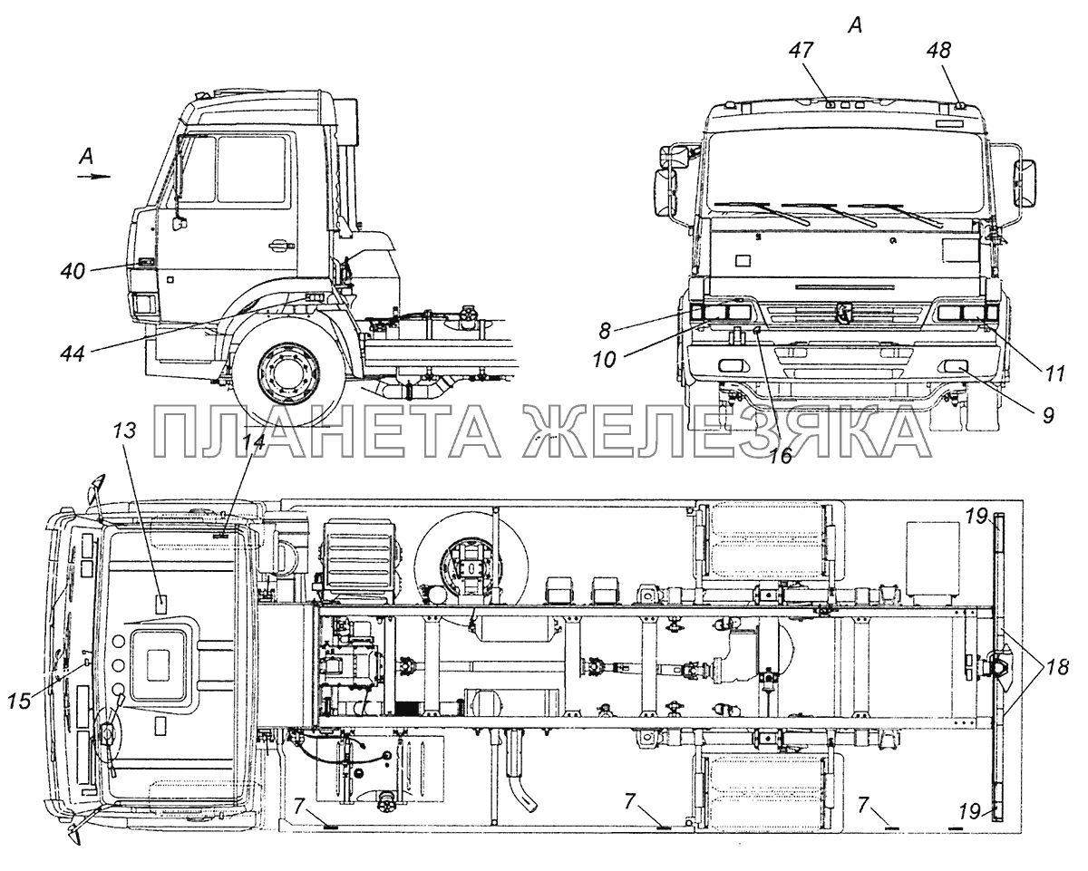 4308-3700001-95 Светотехника КамАЗ-4308 (Евро 4)