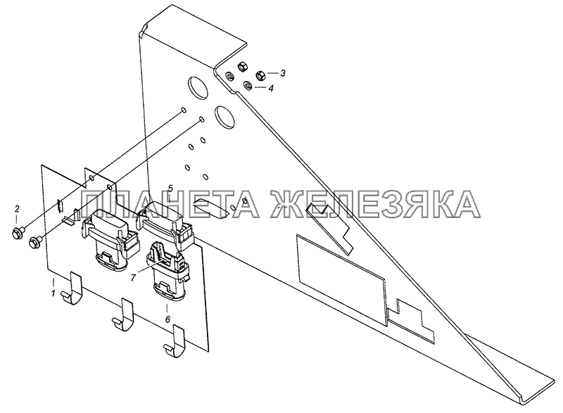 5308-3722003 Установка силовых предохранителей КамАЗ-4308 (Евро 4)