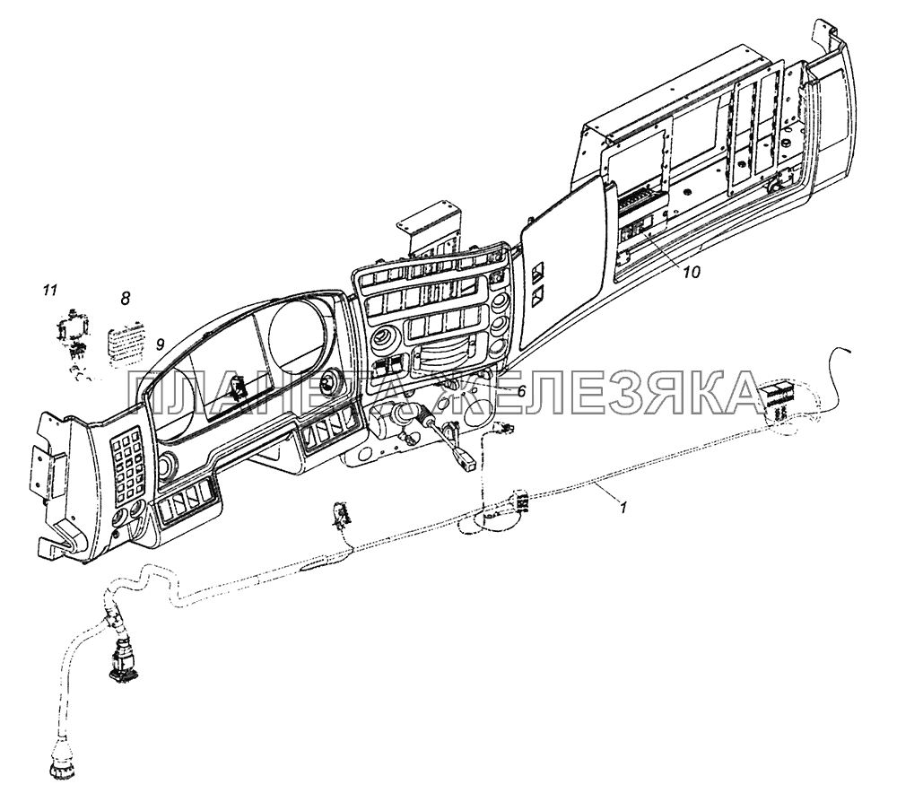 4308-4000012-50 АБС.Расположение на автомобиле КамАЗ-4308 (Евро 4)