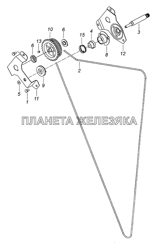 65115-6104030 Механизм стеклоподъемника двери КамАЗ-4308 (Евро 4)