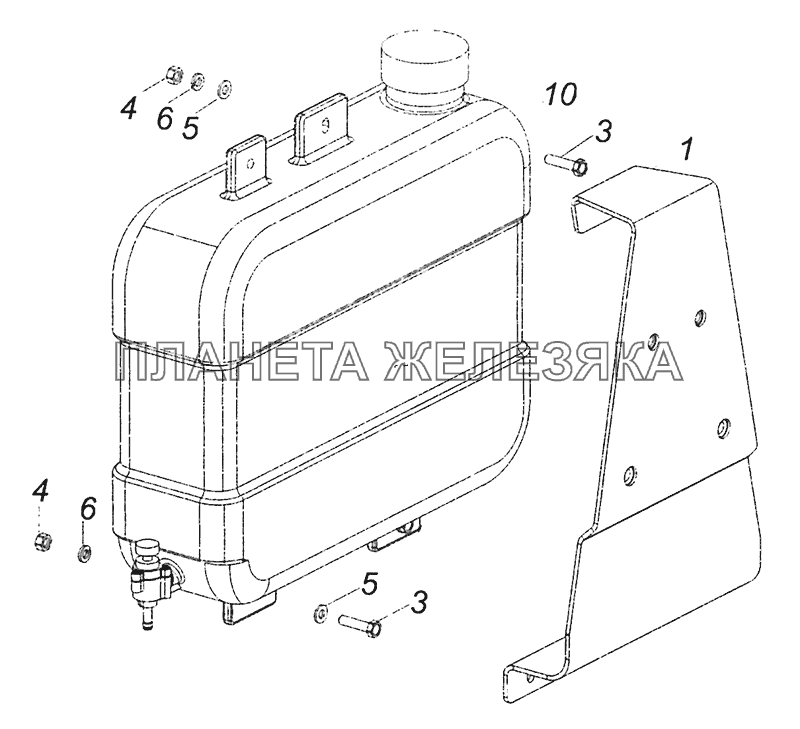 5308-8106320 Топливный бачок с кронштейном КамАЗ-4308 (Евро 4)