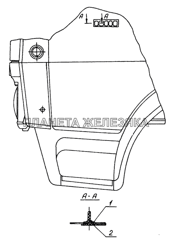 4308-8212008-01 Установка бокового знака КамАЗ-4308 (Евро 4)
