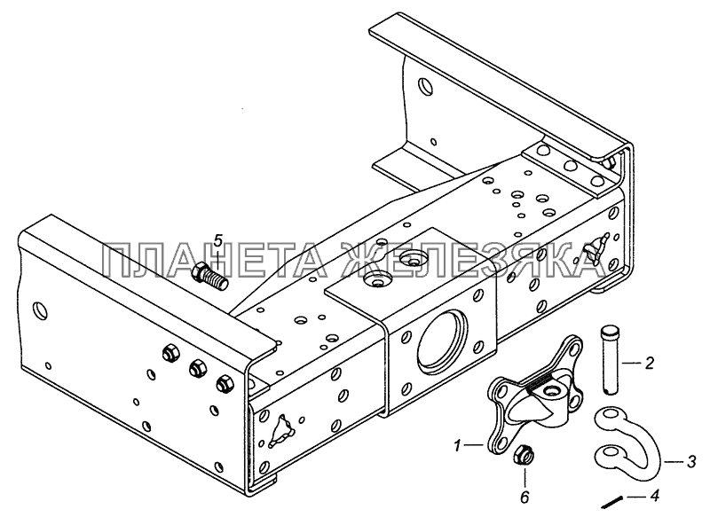 5410-2806040 Установка буксирной проушины КамАЗ-4308 (Евро 4)