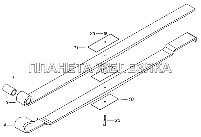 4308-2902012-15 Рессора передняя КамАЗ-4308 (Евро 4)