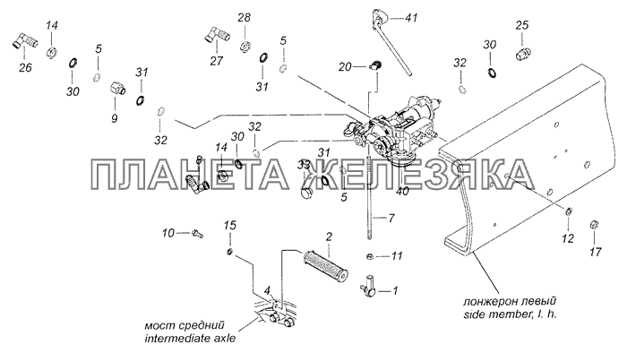 4308-3500033 Установка регулятора тормозных сил КамАЗ-4308 (Евро 3)