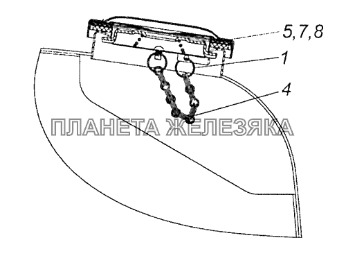 53215-1103001 Установка крышки топливного бака КамАЗ-4308 (Евро 3)