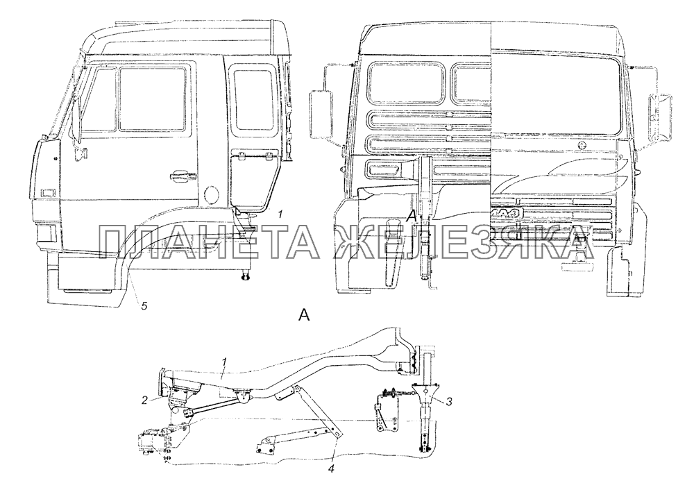4308-5000006-40 Установка кабины с оперением КамАЗ-4308 (Евро 3)