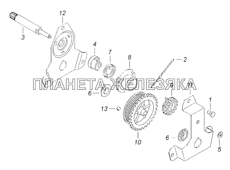 53205-6104030 Механизм стеклоподъемника двери КамАЗ-4308 (Евро 3)