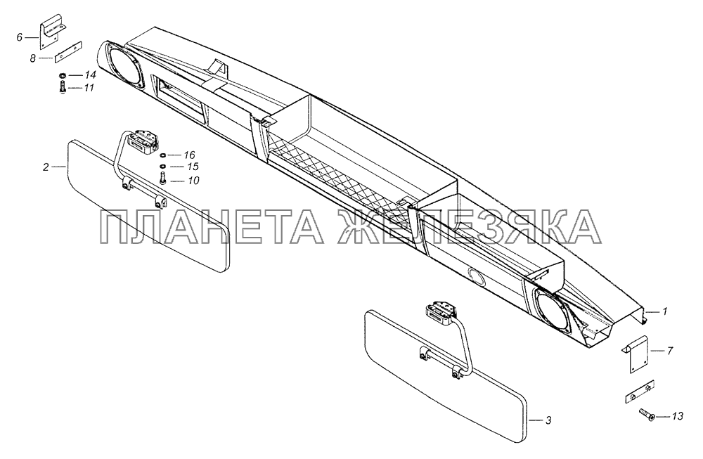 53205-8213005 Установка надоконной полки и противосолнечных козырьков КамАЗ-4308 (Евро 3)