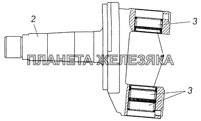 4308-3001012 Кулак поворотный КамАЗ-4308 (Евро 3)
