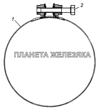 Хомут воздухозаборника в сборе 5320-1109365-01 КамАЗ-4308