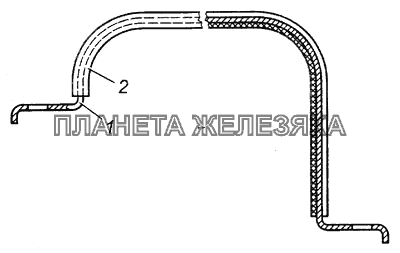 Скоба наружная в сборе Э4308-1311086 КамАЗ-4308