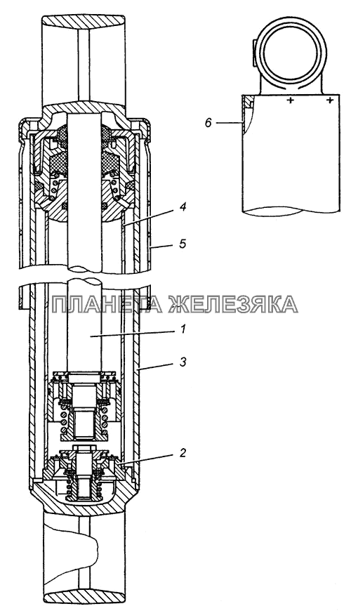 Амортизатор передней подвески в сборе 53212-2905006 КамАЗ-4308