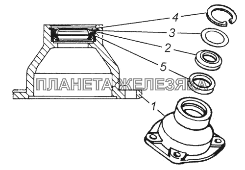 Крышка корпуса с манжетами в сборе 4310-3401720 КамАЗ-4308