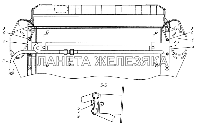 Установка охладителя 4308-3506180 КамАЗ-4308