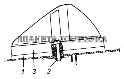 Установка габаритных фонарей 5425-3738002 КамАЗ-4308