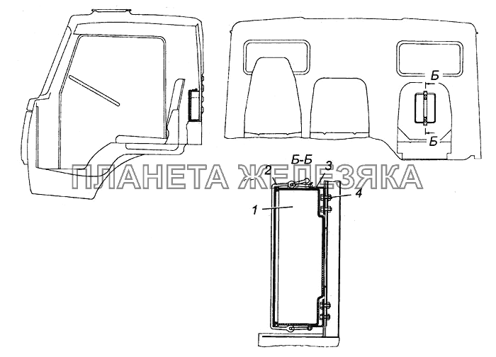 Установка ящика запчастей 5320-3906010 КамАЗ-4308