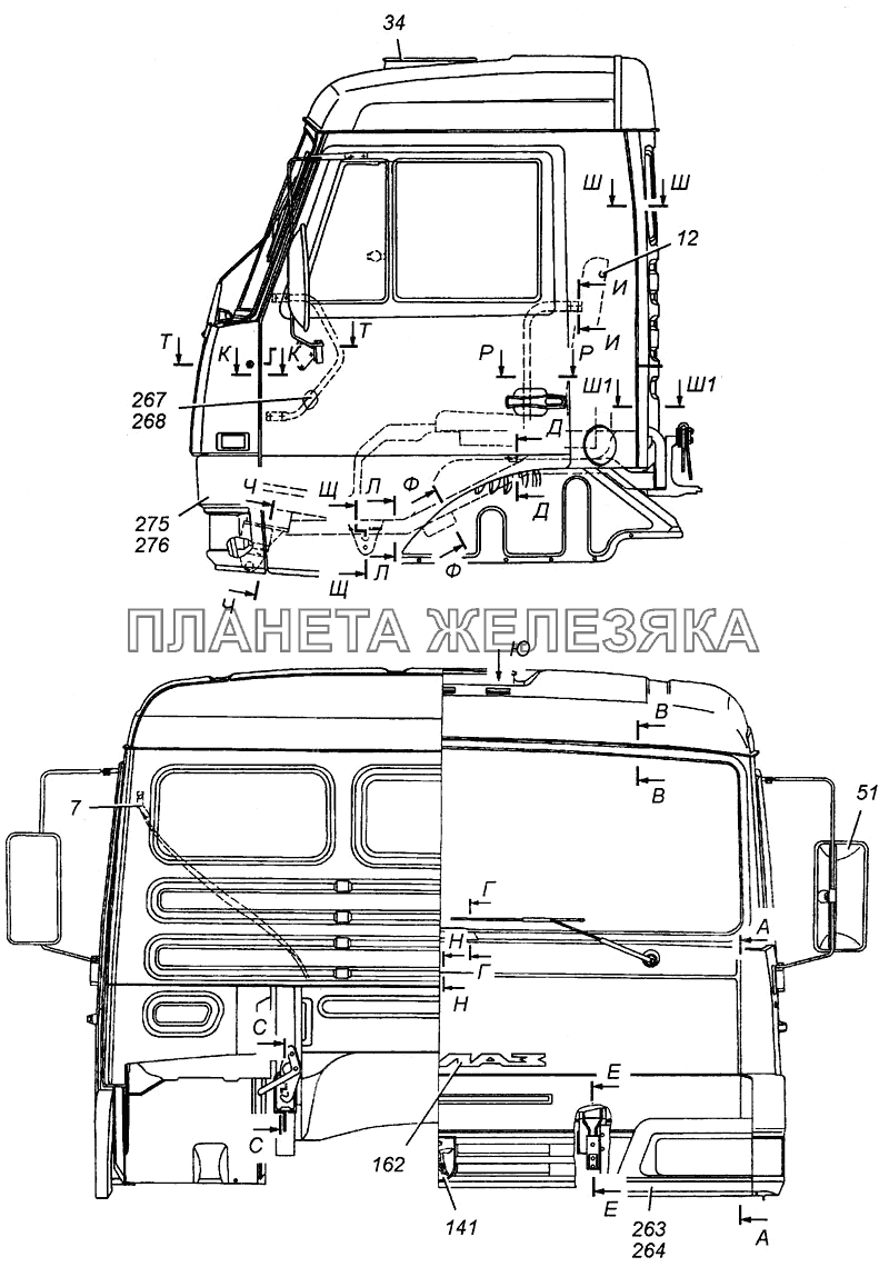 Кабина в сборе Э4308-5000012 КамАЗ-4308