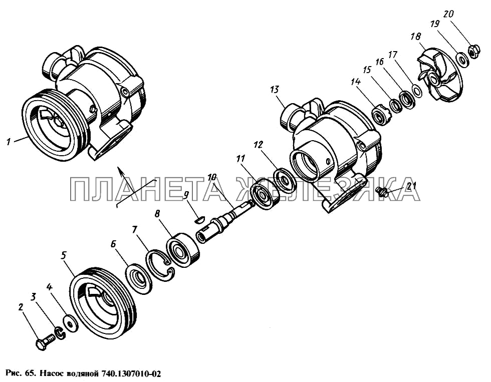 Насос водяной КамАЗ-4310