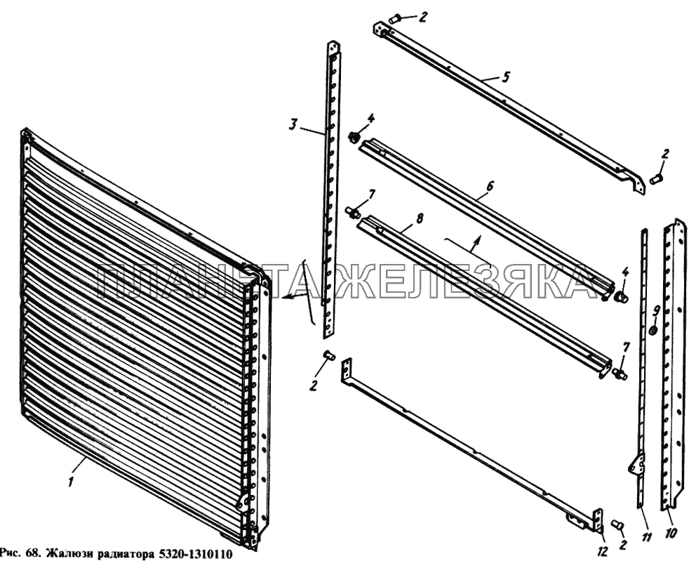 Жалюзи радиатора КамАЗ-4310