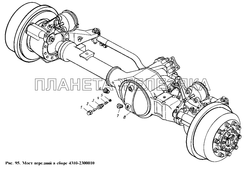 Мост передний в сборе КамАЗ-4310