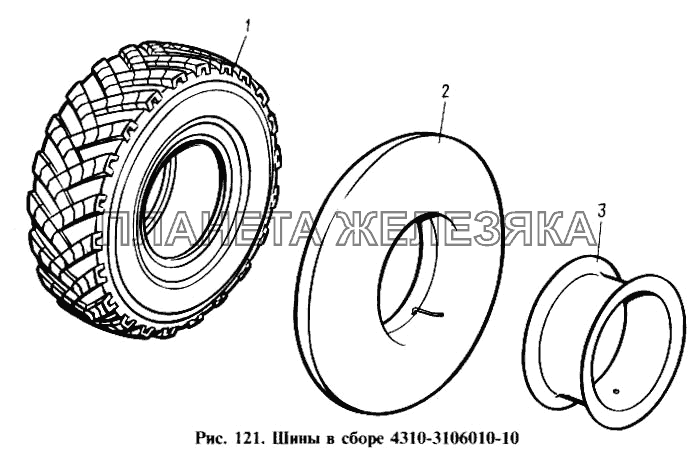 Шины в сборе КамАЗ-4310