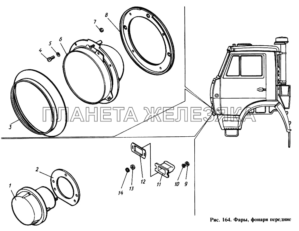 Фары, фонари передние КамАЗ-4310