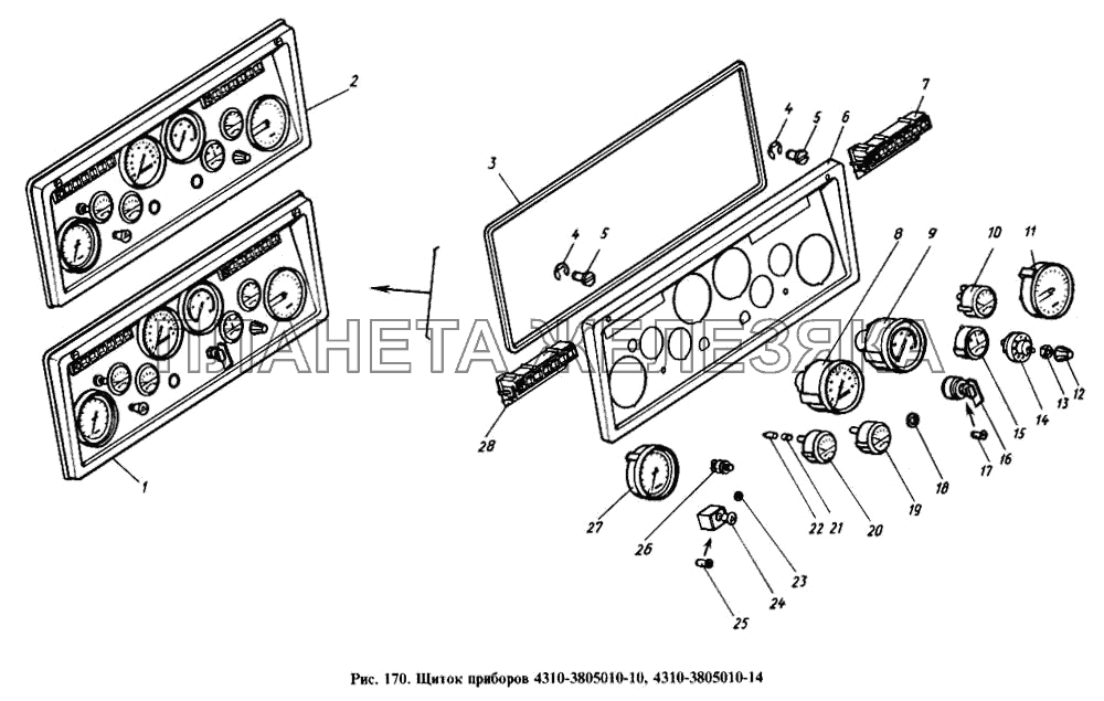 Щиток приборов КамАЗ-4310