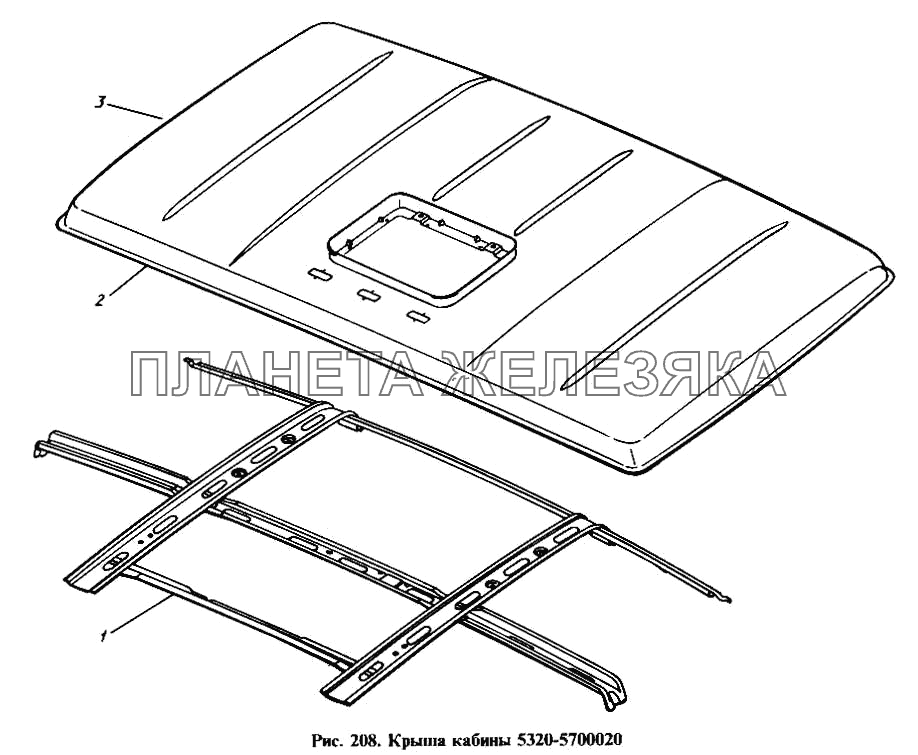 Крыша кабины КамАЗ-4310